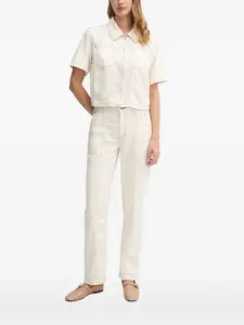 Джинсовая рубашка с застежкой-молнией спереди DKNY, нейтральный