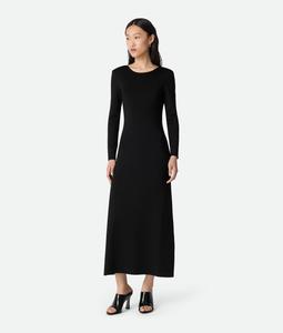 Compact viscose dress BOTTEGA VENETA, черный