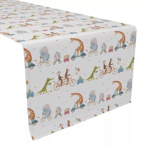 Настольная дорожка, 100% полиэстер, 14x108 дюймов, дизайн Animals on Bikes