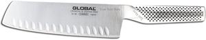 Global G-81- 18 см овощной нож с полой заточкой, серебряный