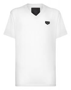 Футболка с V-образным вырезом SS Philipp Plein, белый