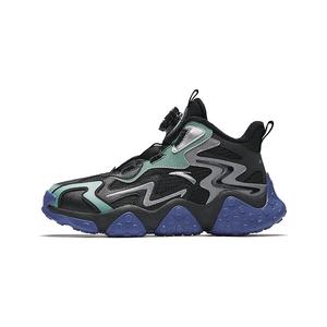 Antakids Детские кроссовки для повседневной носки, противоскользящие, износостойкие, термобелье, средний размер, черно-зеленые