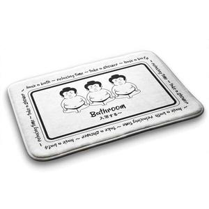 Коврик для ванной Tulup Sumo-Spieler, 75x1x75 см, белый