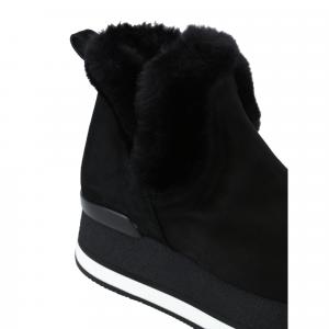 Hogan Ботильоны с искусственным мехом, черный