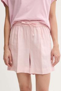 Льняные шорты United Colors Of Benetton, розовый