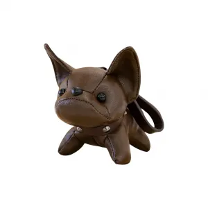 Элегантная плюшевая подвеска в виде французского бульдога из кожи, высота 15см 77 SEVEN DREAM, коричневый