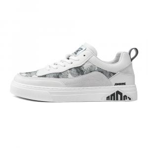 King Jinmai Дышащие легкие низкие скейтерские кроссовки для мужчин с эффектом увеличения роста - бежево-серые, цвет Beige Gray