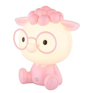 Светодиодная настольная лампа Globo Lighting Sheepy, акриловое стекло - 1 пламя - розовое