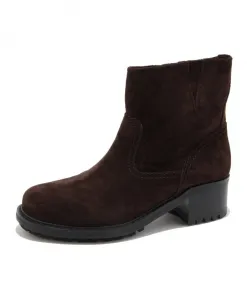 Замшевые ботильоны коричневые, итальянские kdt83i Car Shoe, коричневый