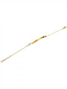 Adeliás Женский браслет из нержавеющей стали, 17 см, золотистый