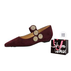 Туфли Мэри Джейн женские BIGTREE, Ancora Red+Shopping Bag