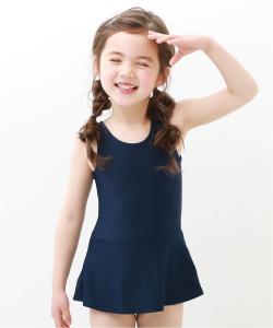Цельный школьный купальник для девочек, школьная одежда, школьный купальник Devirock, цвет Navy