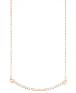 Золотое ожерелье с изогнутой планкой Adornia, pink