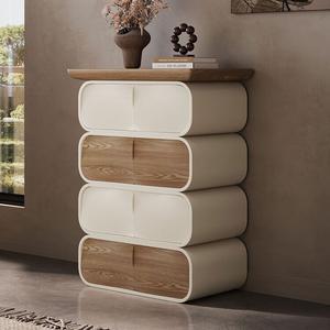 Yu Senyi Комод для гостиной и спальни из массива ореха, 5 ящиков, винтажный дизайн, ножки требуют сборки