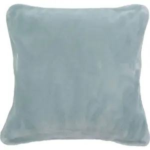 Подушка Premium Cashmere-Feeling Kissen 50x50 см, подходит к пледу Premium Cashmere-Feeling, чехол и наполнитель Gözze, Aqua + unifarben