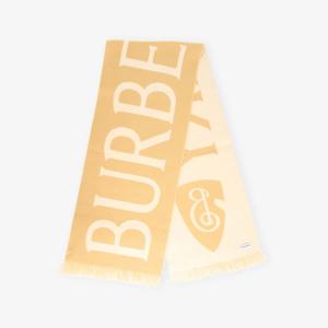 Шарф шерстяной Burberry Football с принтом, желтый