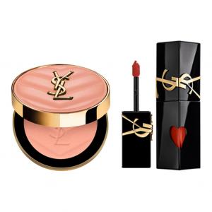 SAINT LAURENT Кожаный блейзер Black тюбик жидкая помада наборы для макияжа контуринг лица 6г+5,5мл