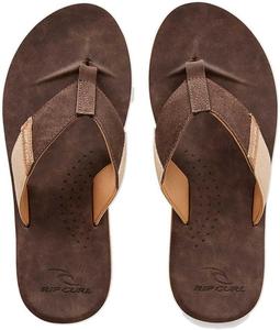 Мужские шлепанцы Rip Curl Oxford с открытым носком, черно-коричневые