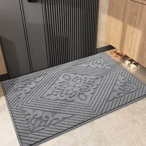 Dajiang Ковер 92х152 см для прихожей в европейском минималистичном стиле, износостойкий, нескользящий, цвет Luolai Light Gray