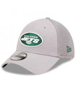 Мужская серая бейсболка New York Jets Team Neo 39Thirty Flex New Era
