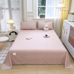Avivi Простыня на резинке 200х230 см, класс А, из мытой хлопковой ткани, цвет Mini Pink Plaid