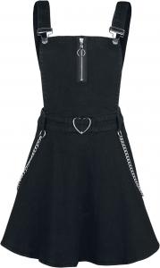 Короткое платье Jawbreaker Love Me Right Dungeree Style Dress, черный
