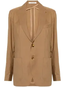 Однобортный пиджак с брошью TAGLIATORE, нейтральный