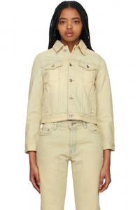 Бежевая джинсовая куртка с выцветшим эффектом We11done