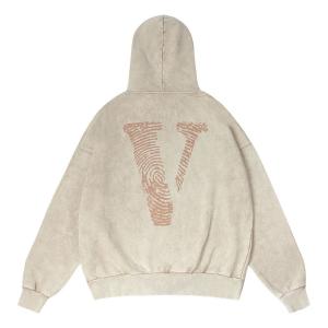 Худи VLONE Finger Print Logo Hoodie 'Beige Red', бежевый