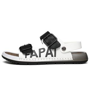 FAPAI Пляжные сандалии мужские, черно-белые, хаки