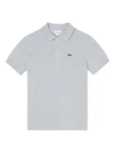 Рубашка поло с логотипом Lacoste Kids, серый