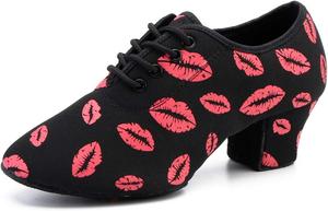 Танцевальные туфли SWDZM для мужчин и женщин для бальных танцев с шнуровкой, современные латинские, для сальсы, для выступлений и репетиций, мультиколор