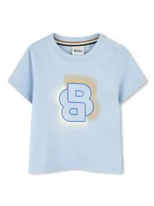 Футболка с логотипом BOSS Kidswear, синий