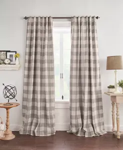 Плотные шторы Grainger в клетку Buffalo Check Elrene Home Fashions, gray