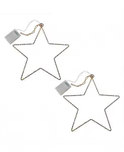 Набор Lumabase из 2 звездных мотивов с мини-светодиодными гирляндами Macy'S, white
