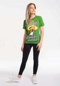 Футболка Easyfit Looney Tunes — Arriba! Андейл! LOGOSHIRT, светло-оливковый