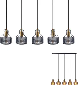 Подвесной светильник Näve Foro, черный / золотой