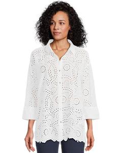 Рубашка Mod-o-doc 3/4 Sleeve Easy Lace Shirt, белый