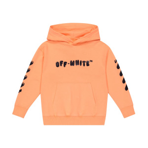 Худи из хлопкового джерси с логотипом Off-White, белый