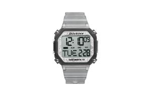 Наручные часы Dickies с электронным механизмом, силиконовым ремешком и белым циферблатом унисекс