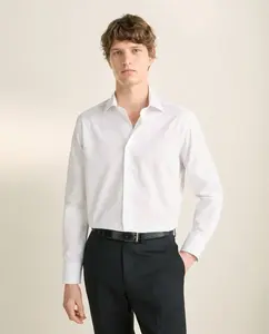 Рубашка мужская длинный рукав из египетского хлопка Emidio Tucci, белый