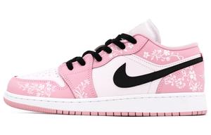 Jordan Кроссовки детские Air 1 Leather Mid top Pink Unisex
