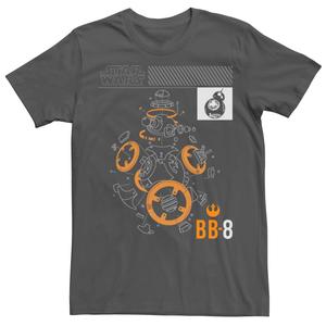 Мужская футболка Star Wars BB-8 Blueprints Fifth Sun