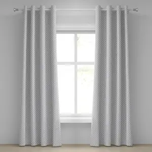 Штора ABAKUHAUS с люверсами в виде якоря, с рисунком в стиле минимализма "Парусный спорт, океан, волны, морская жизнь", декоративная, двухпанельная, 280 см x 175 см, серо-светло-серо-белый Abakuhaus