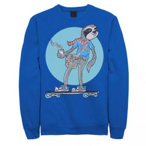 Мужская толстовка с кругом на спине для скейтбординга Sloth Licensed Character