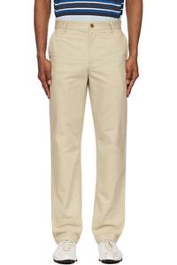 Бежевые повседневные брюки-чинос Maison Kitsuné