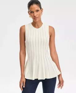 Женский свитер без рукавов с воланами I.N.C. International Concepts, загар/бежевый