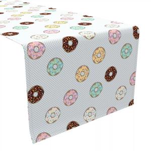Настольная дорожка, 100 % хлопок, 16x72 дюйма, посыпать пончиками