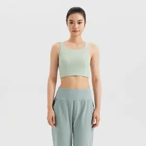 Женская удлинённая спортивная майка Decathlon для средних нагрузок с открытой спиной