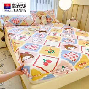 Fuanna Простыня на резинке 120х200 см, хлопок, цвет Bianxia Shiguang